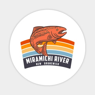 Miramichi River New Brunswick Salmon Fishing Graphic Magnet